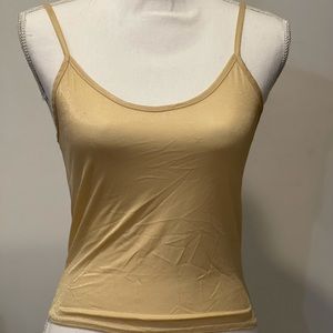Sheer Gold Strappy Tank
